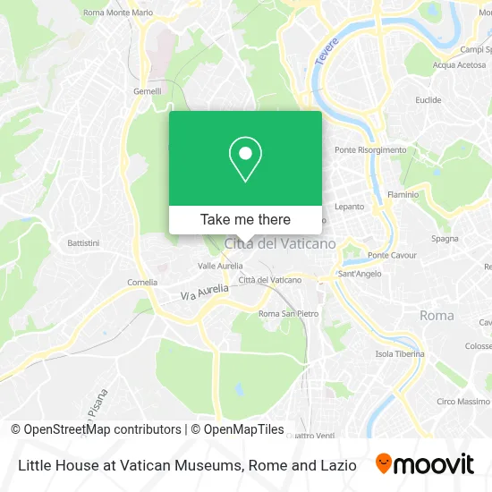 Little House at Vatican Museums map
