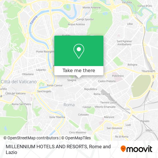 MILLENNIUM HOTELS AND RESORTS map