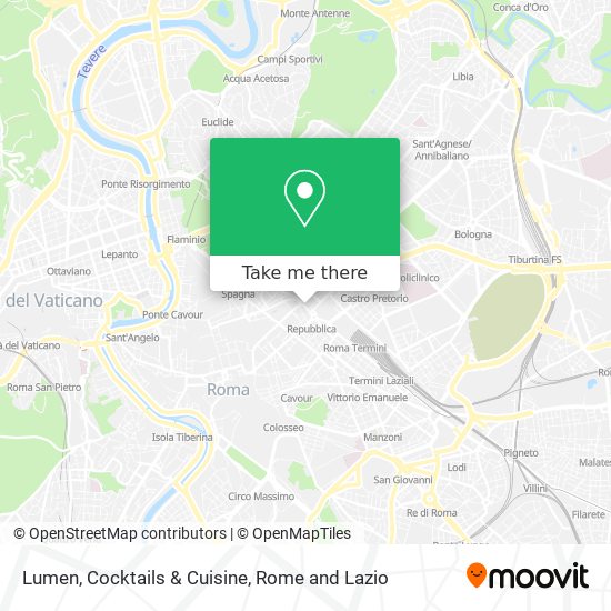 Lumen, Cocktails & Cuisine map