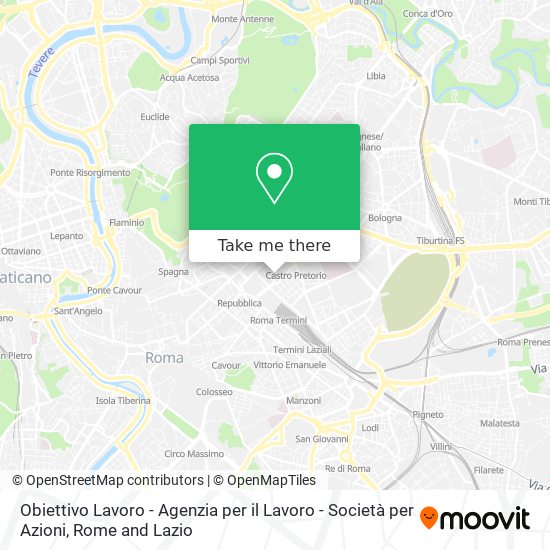 Obiettivo Lavoro - Agenzia per il Lavoro - Società per Azioni map