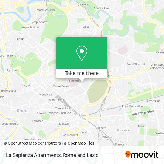 La Sapienza Apartments map