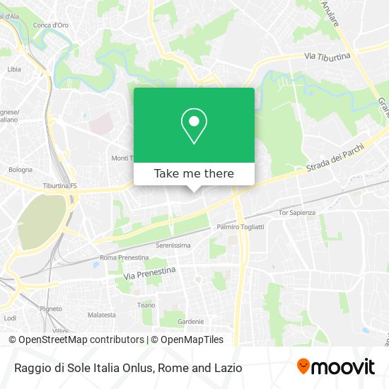 Raggio di Sole Italia Onlus map