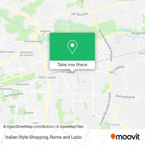 Italian Style Shopping map