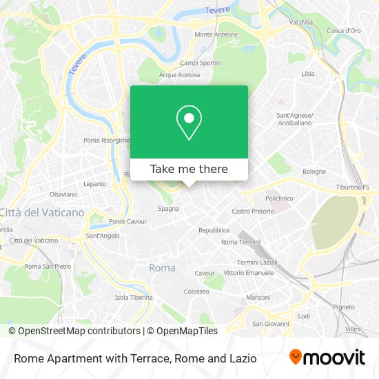 Rome Apartment with Terrace map