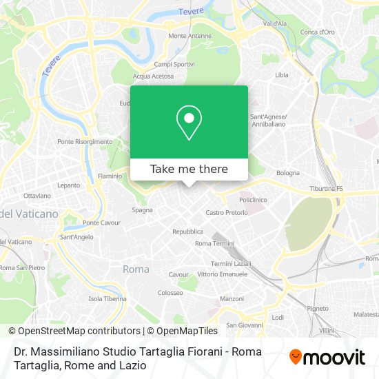 Dr. Massimiliano Studio Tartaglia Fiorani - Roma Tartaglia map