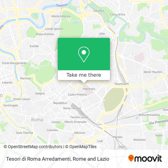 Tesori di Roma Arredamenti map