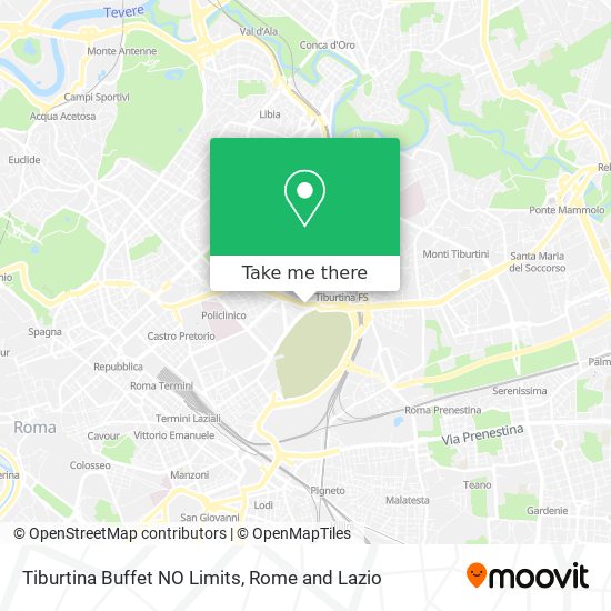 Tiburtina Buffet NO Limits map
