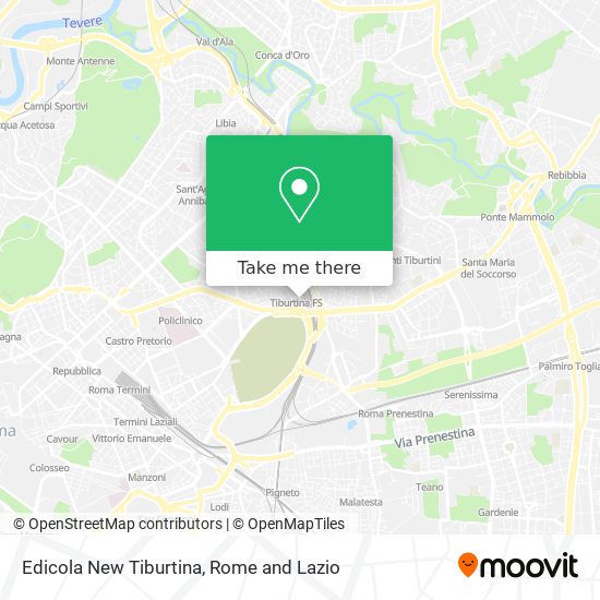 Edicola New Tiburtina map