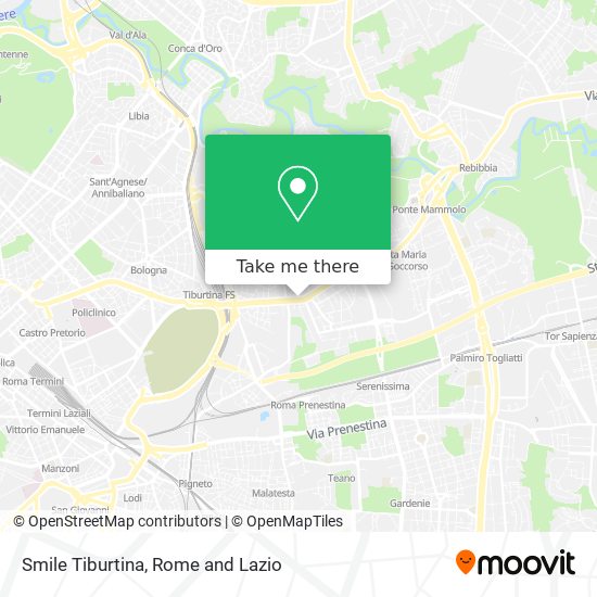 Smile Tiburtina map