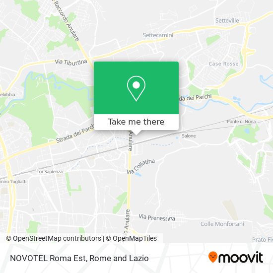 NOVOTEL Roma Est map