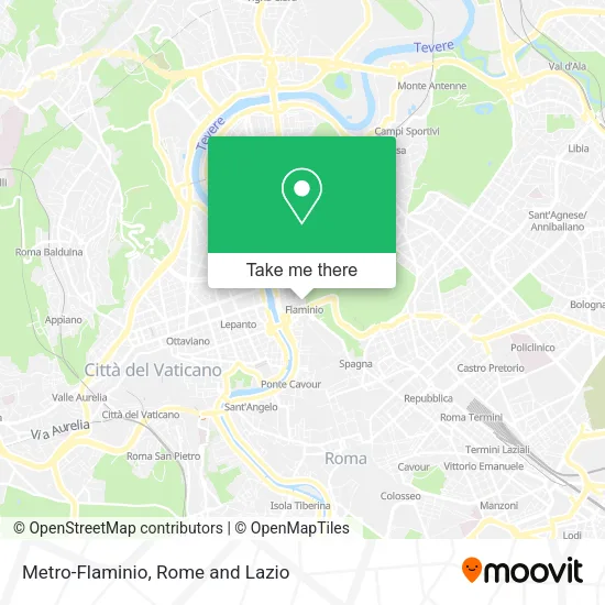 Metro-Flaminio map