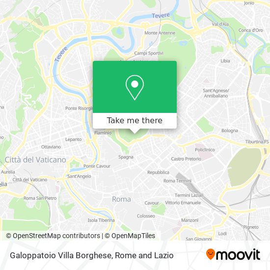 Galoppatoio Villa Borghese map