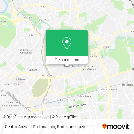 Elderly Center Portonaccio map