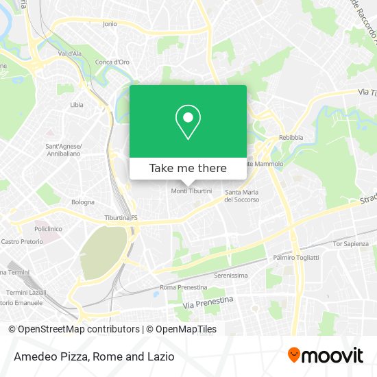 Amedeo Pizza map