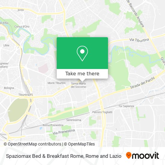 Spaziomax Bed & Breakfast Rome map