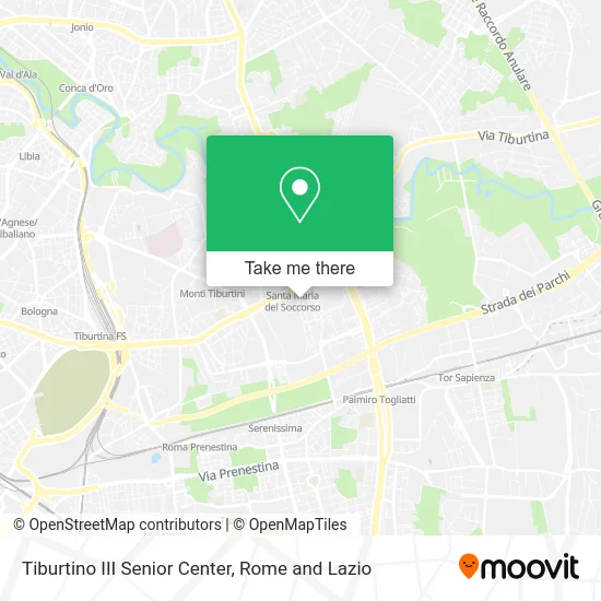 Tiburtino III Senior Center map