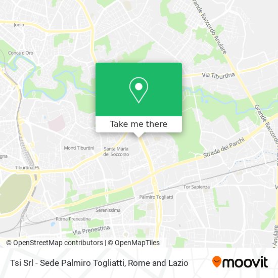 Tsi Srl - Sede Palmiro Togliatti map