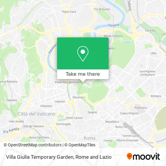 Villa Giulia Temporary Garden map