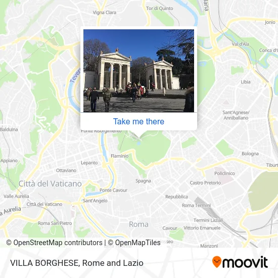 Villa Borghese map