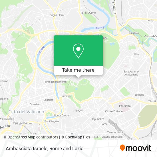 Ambasciata Israele map