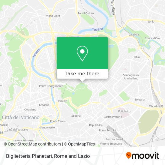Biglietteria Planetari map