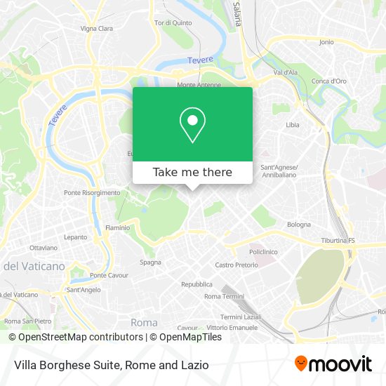 Villa Borghese Suite map