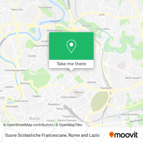 Franciscan School Sisters map