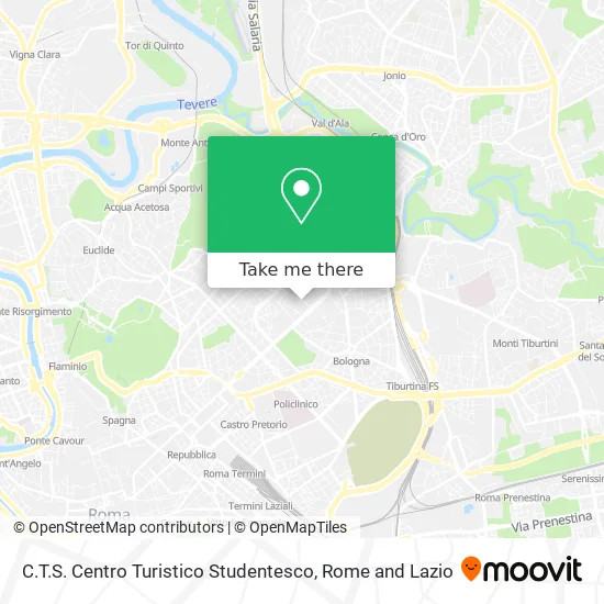 C.T.S. Student Tourism Center map