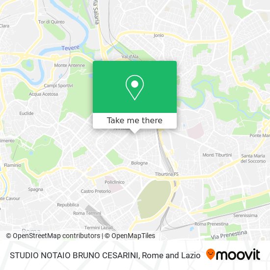 STUDIO NOTAIO BRUNO CESARINI map