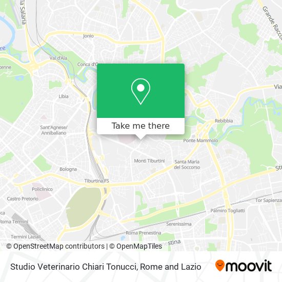 Studio Veterinario Chiari Tonucci map