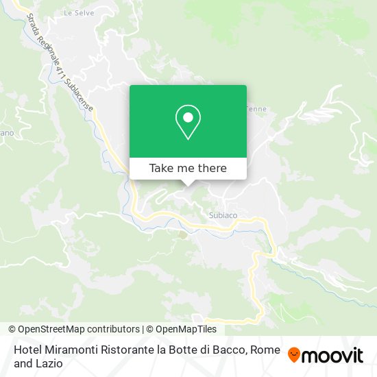 Hotel Miramonti Ristorante la Botte di Bacco map