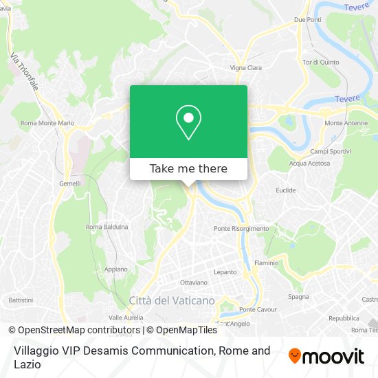 Villaggio VIP Desamis Communication map