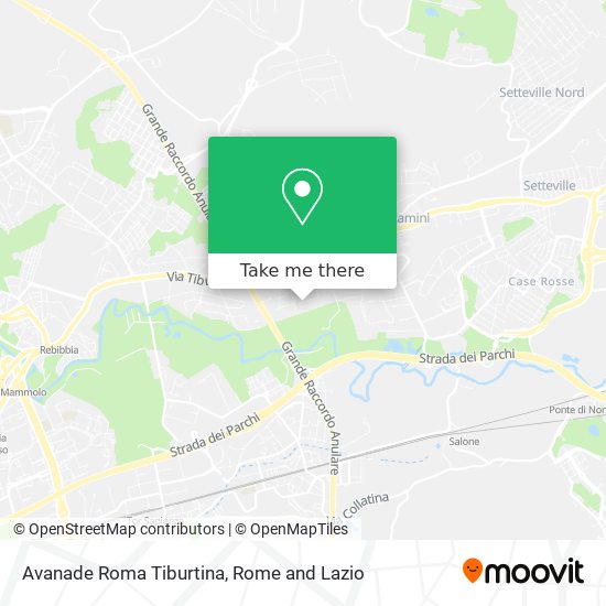 Avanade Roma Tiburtina map