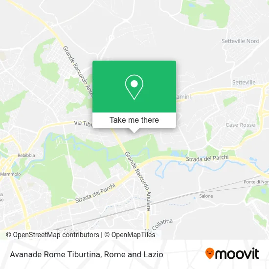 Avanade Rome Tiburtina map