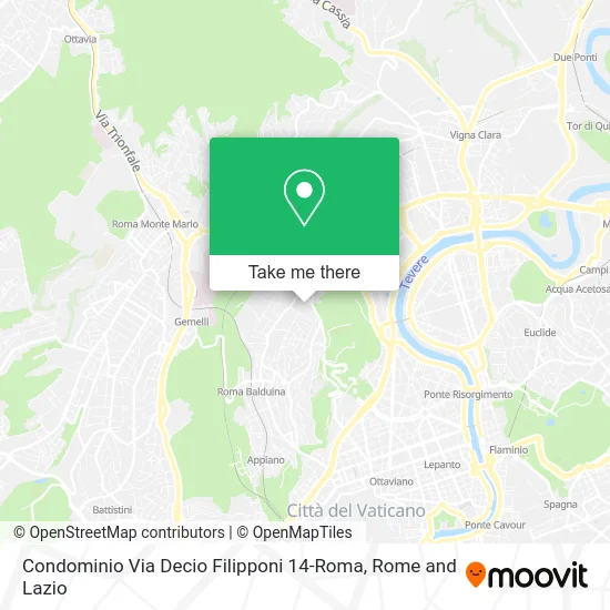Decio Filipponi Street 14 Condominium - Rome map