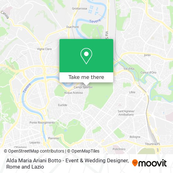 Alda Maria Ariani Botto - Event & Wedding Designer map