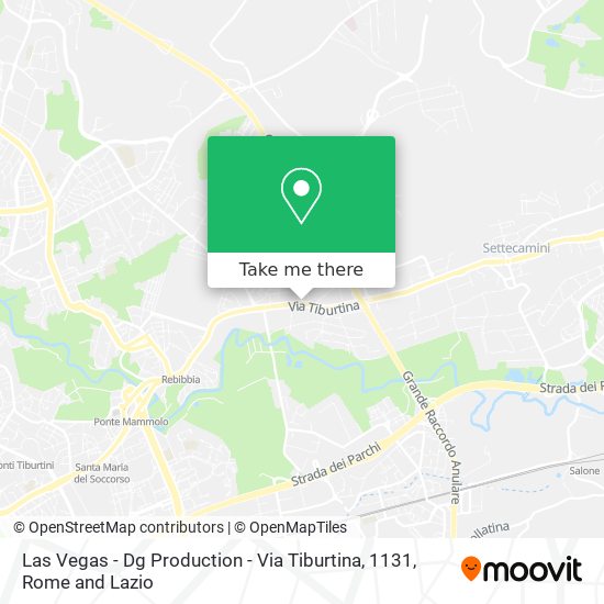 Las Vegas - Dg Production - Via Tiburtina, 1131 map