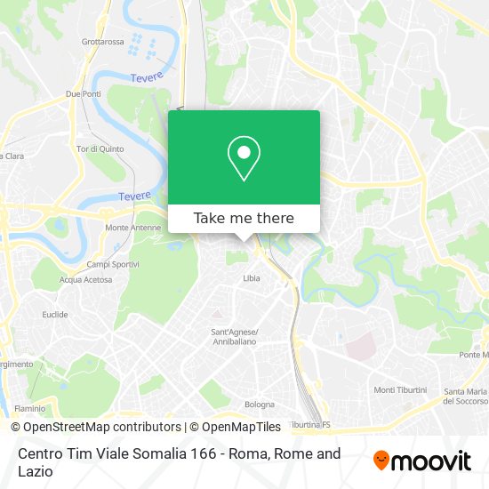 Centro Tim Viale Somalia 166 - Roma map