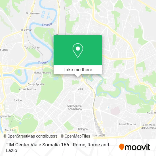 TIM Center Viale Somalia 166 - Rome map