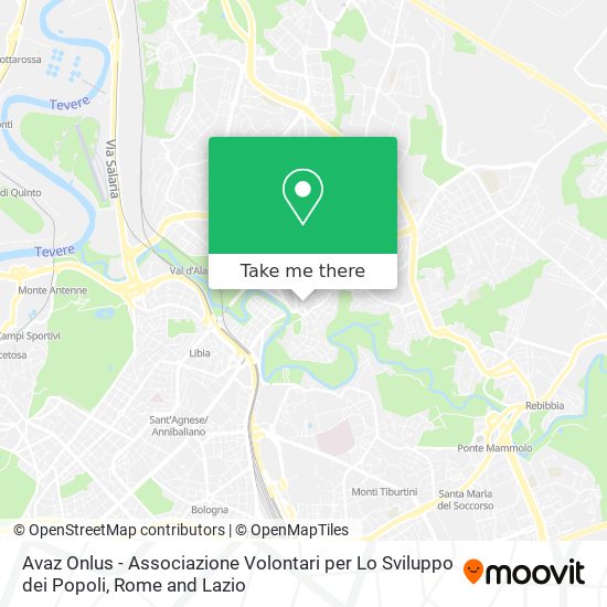 Avaz Onlus - Associazione Volontari per Lo Sviluppo dei Popoli map