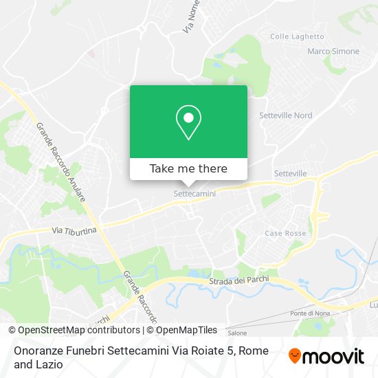 Onoranze Funebri Settecamini Via Roiate 5 map