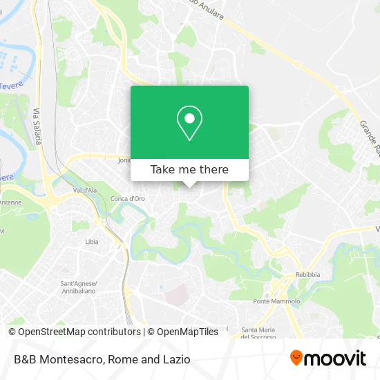 Montesacro Bed and Breakfast map