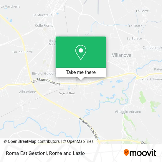 Roma Est Gestioni map