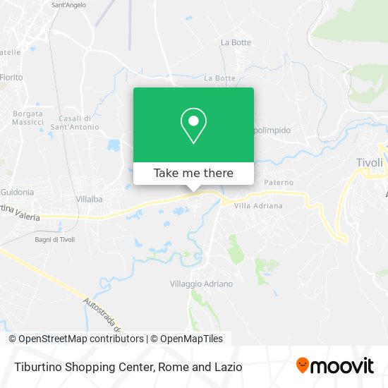 Tiburtino Shopping Center map