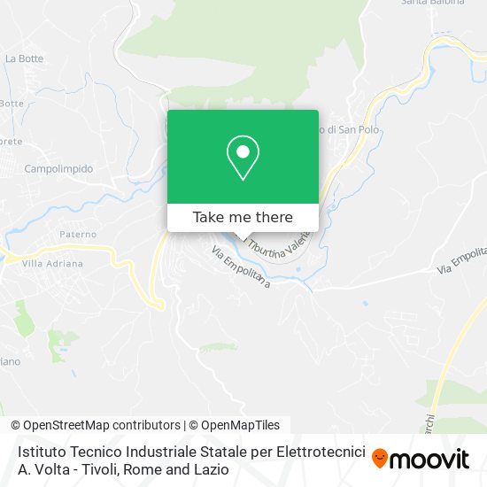 Istituto Tecnico Industriale Statale per Elettrotecnici A. Volta - Tivoli map