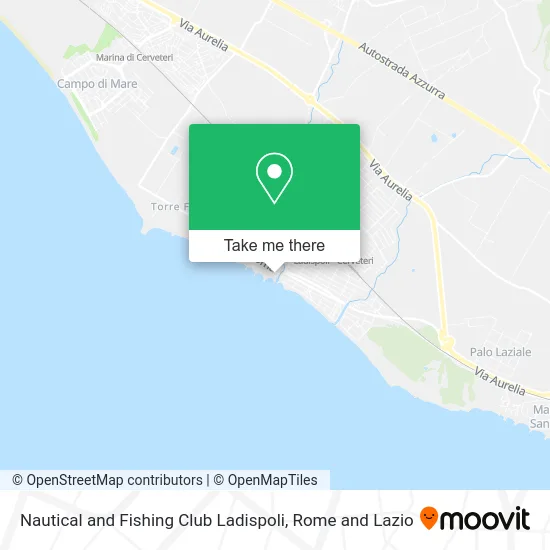 Nautical and Fishing Club Ladispoli map