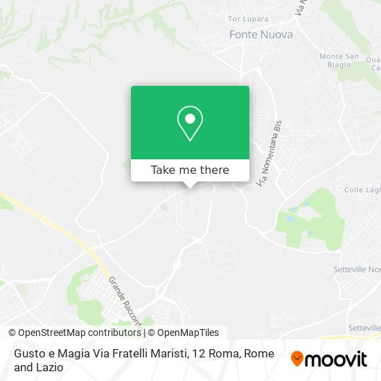 Gusto e Magia Via Fratelli Maristi, 12 Roma map