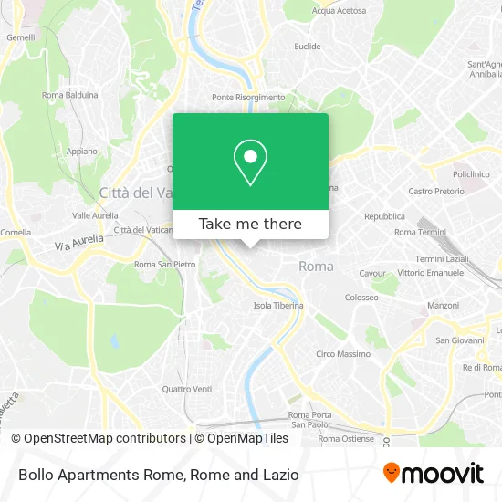 Bollo Apartments Rome map