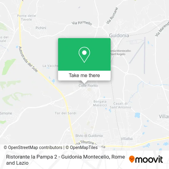 La Pampa 2 Restaurant - Guidonia Montecelio map