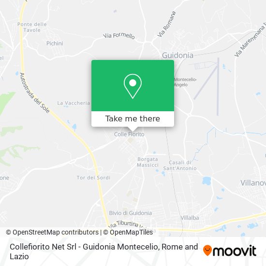 Collefiorito Net Srl - Guidonia Montecelio map